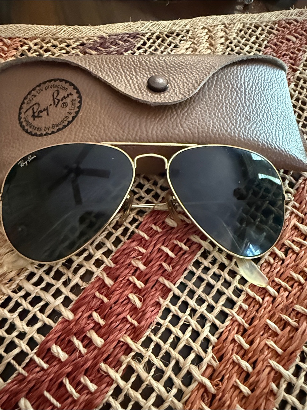 Ray-Ban Aviator Sunglasses - Gold Frame with Black Lenses